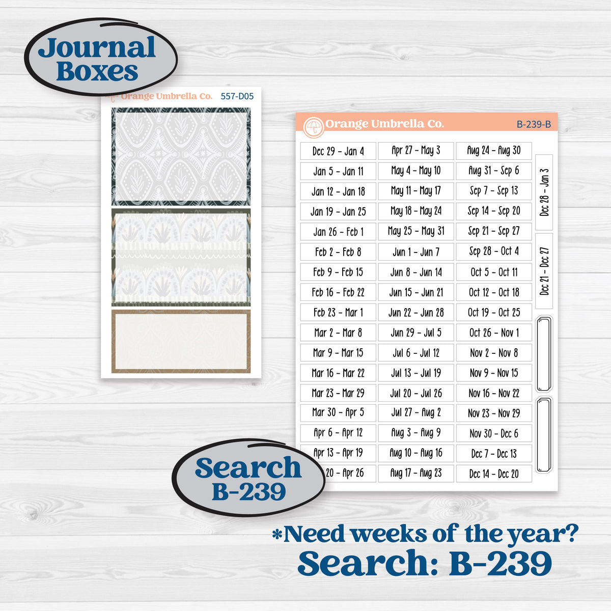 Blue Floral Kit | Journaling or Scrapbooking Kit | Creative Junk Journal Planner Stickers | Sagebrush & Ice | KIT-557-D