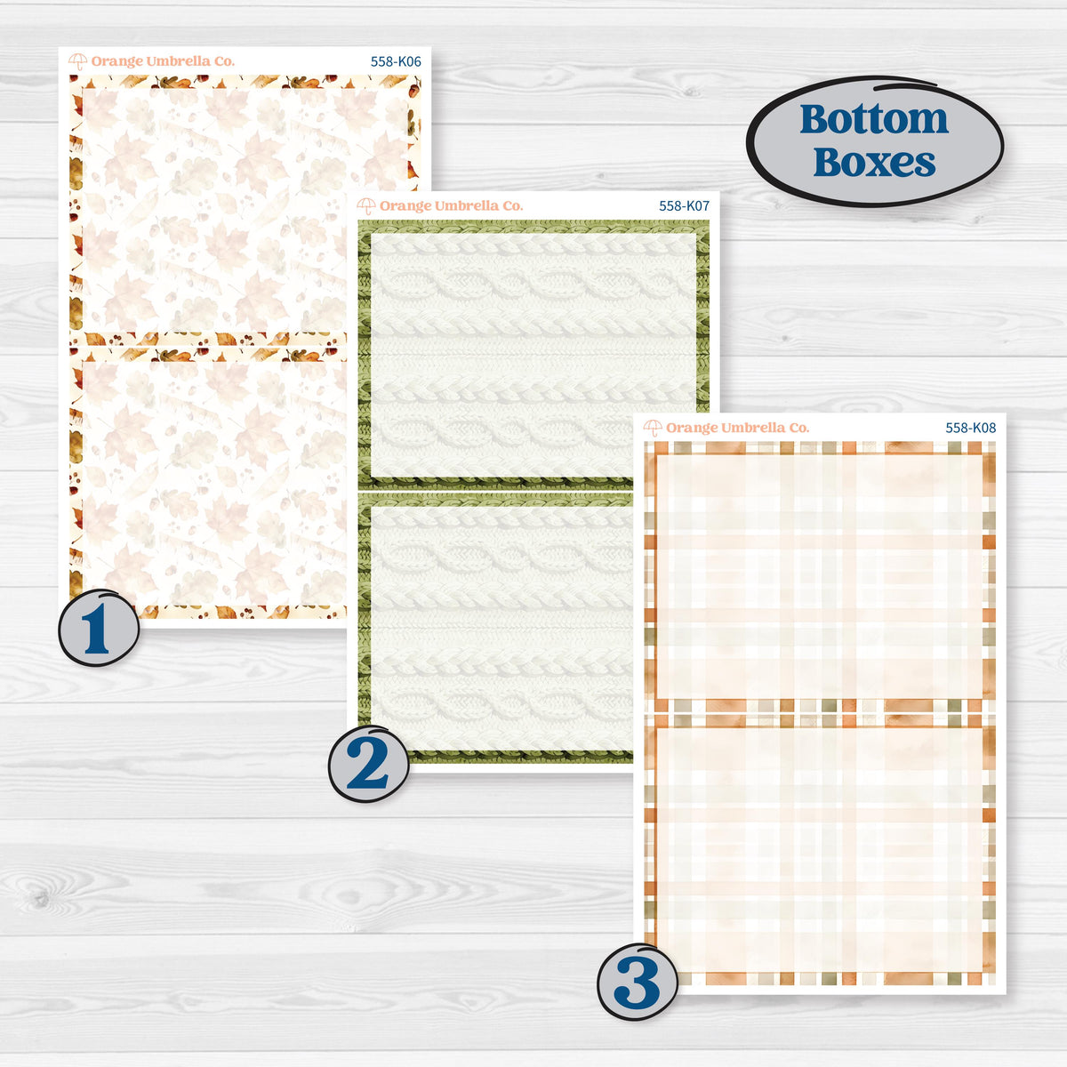 Autumn Sweater Weather Kit | 7x9 Erin Condren Daily Duo Planner Kit Stickers | Soft Sweaters | KIT-558-K