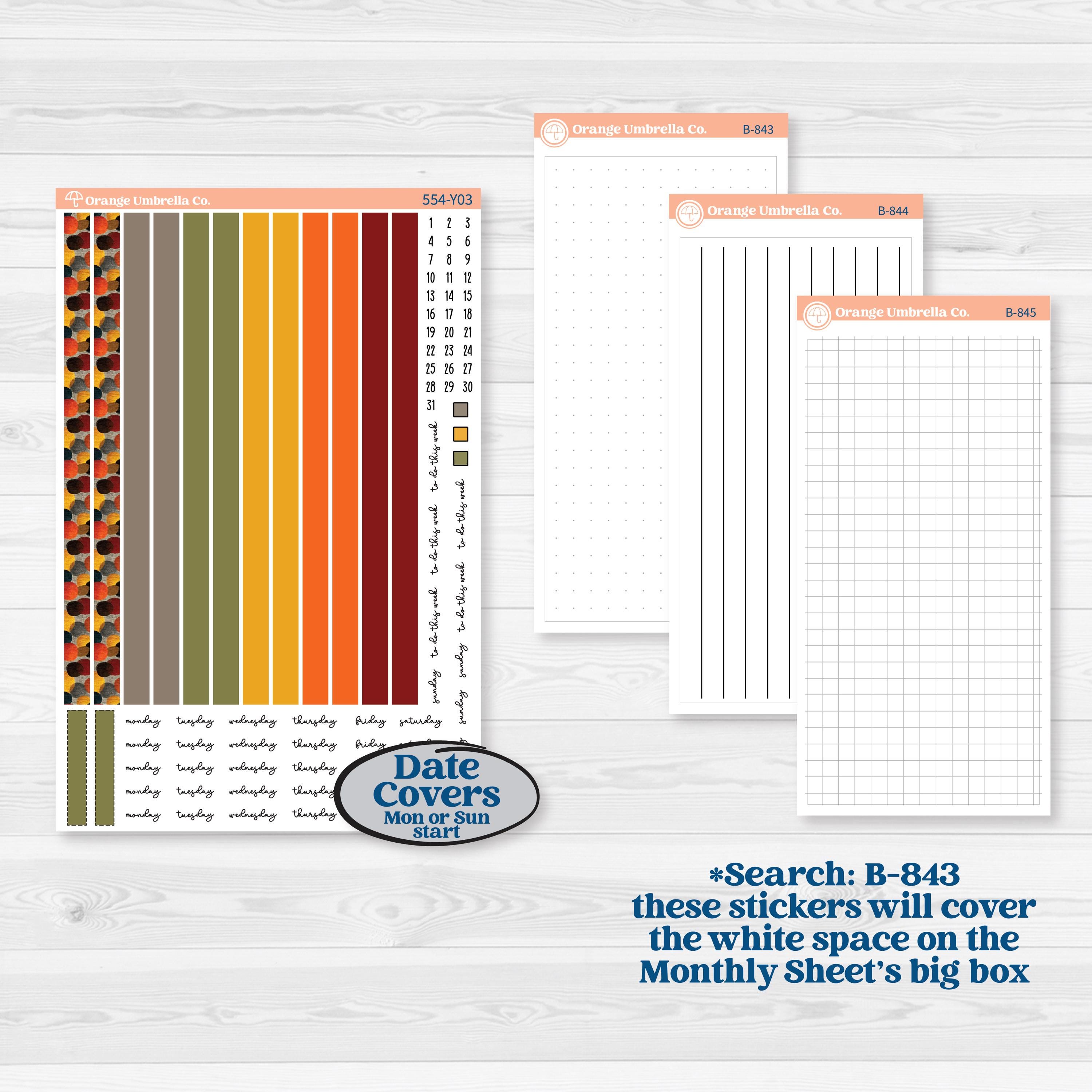 Thanksgiving Planner Kit | Laurel Denise Scout Small Planner Kit Stickers | Gather In Gratitude | KIT-554-Y
