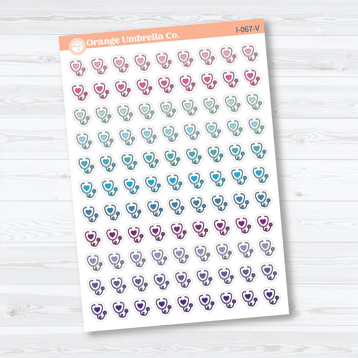 Doctor Appointment Stethoscope Icons | Medical Planner Stickers | I-067