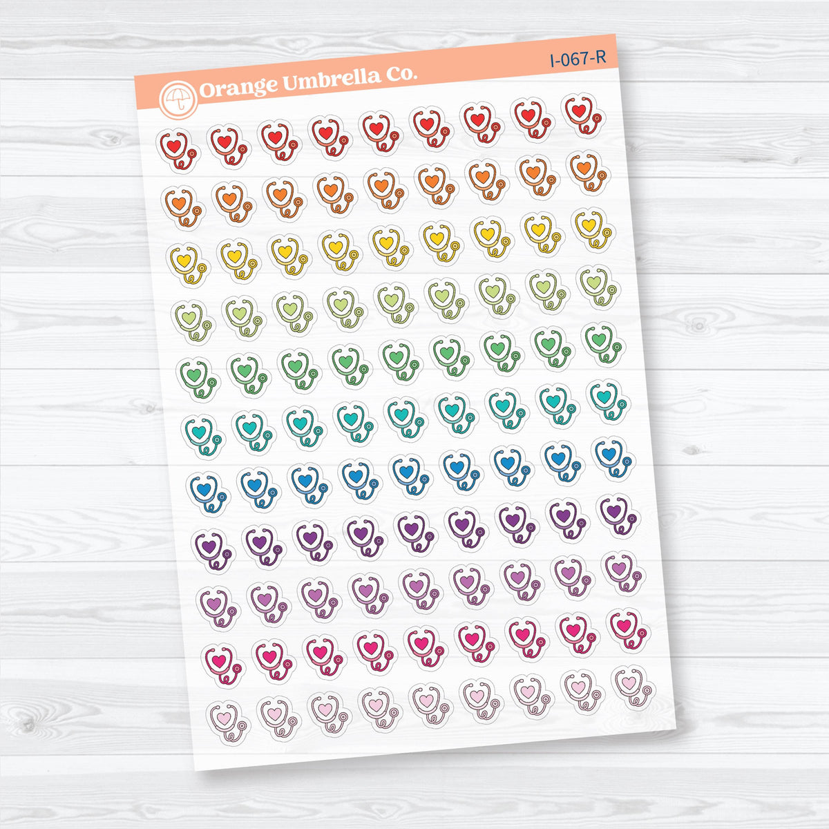 Doctor Appointment Stethoscope Icons | Clear Matte Medical Planner Stickers | I-067-CM
