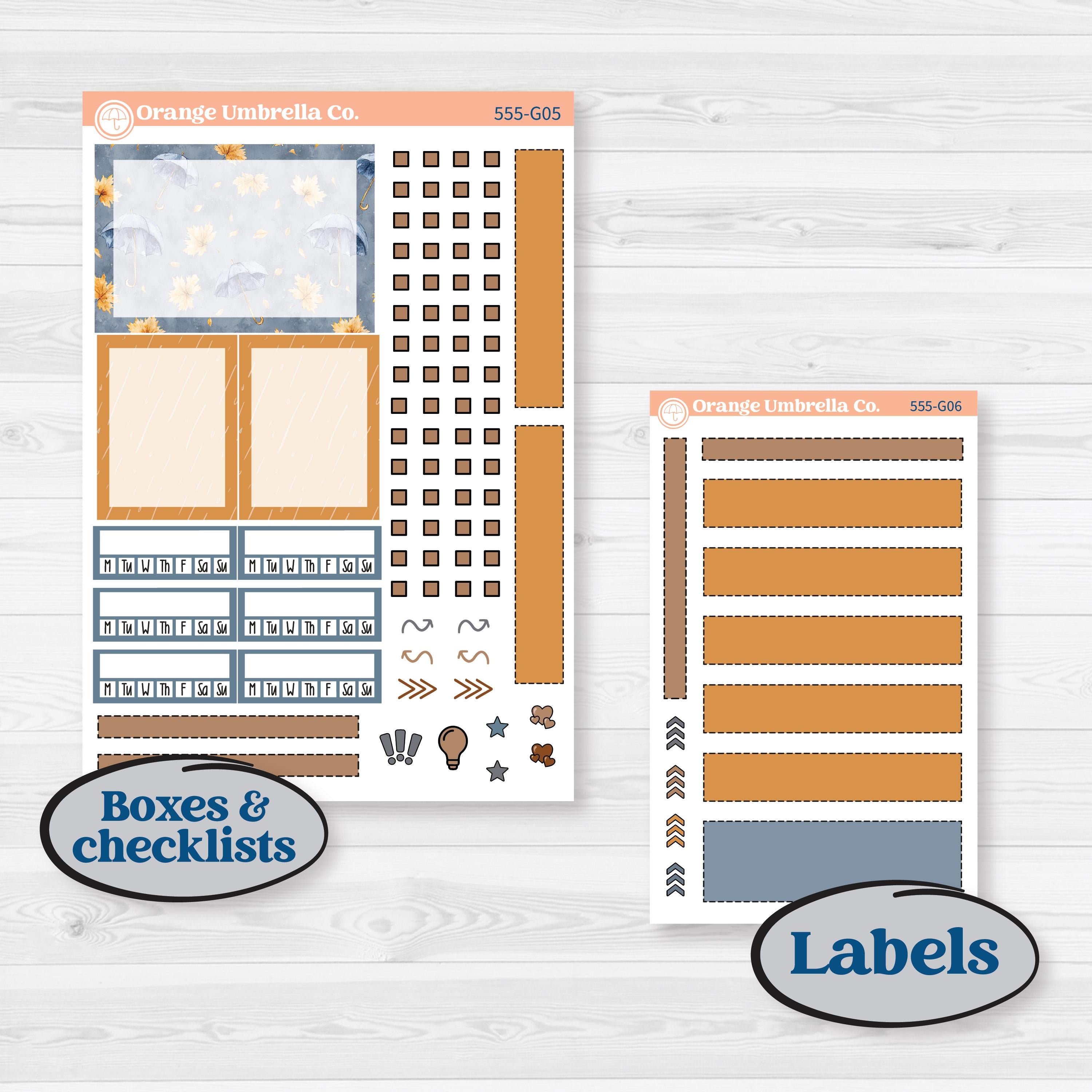 Reading Planner Kit | Erin Condren A5 Weekly Dashboard Planner Kit Stickers | Reading Weather | KIT-555-G4