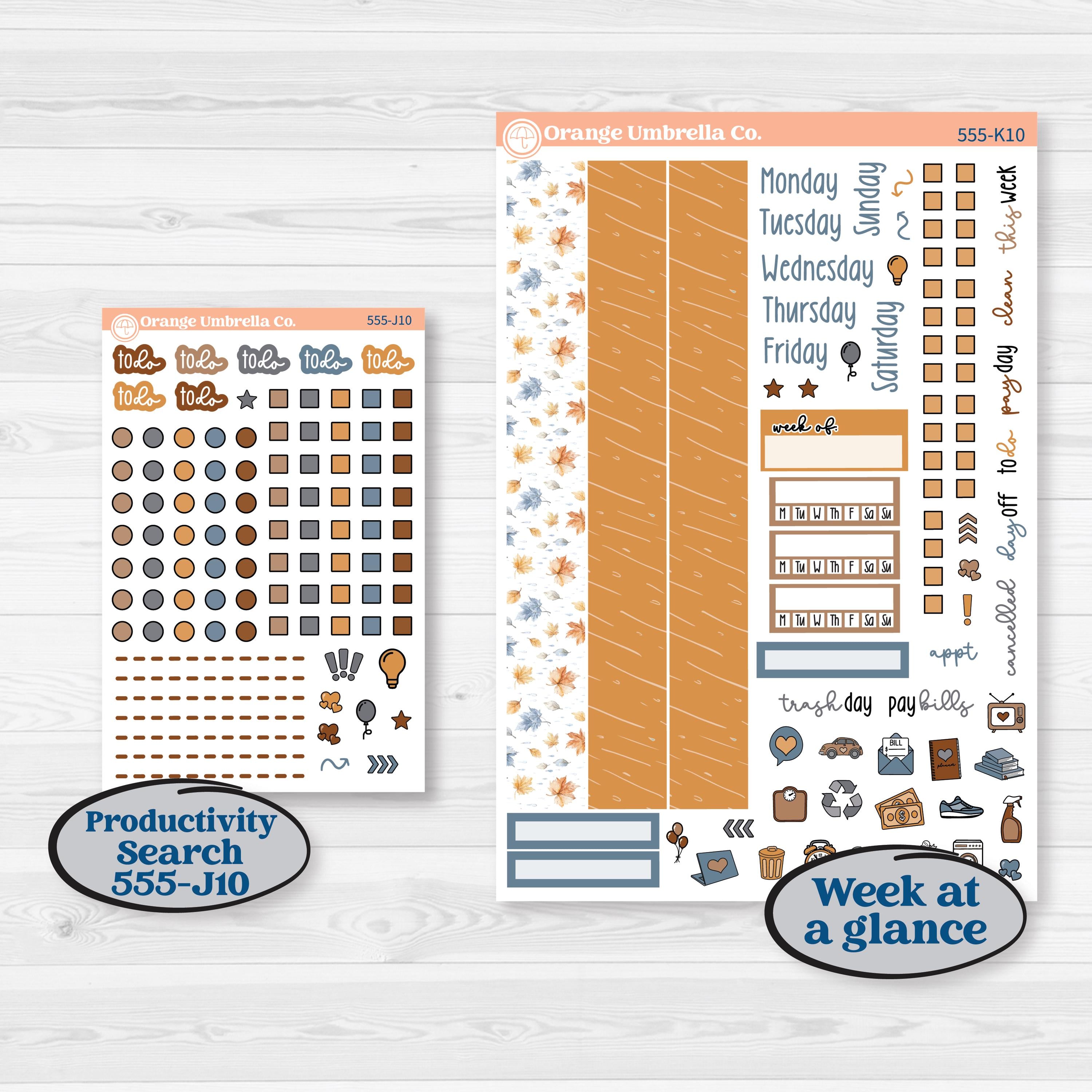 Reading Planner Kit | 7x9 Erin Condren Daily Duo Planner Kit Stickers | Reading Weather | KIT-555-K
