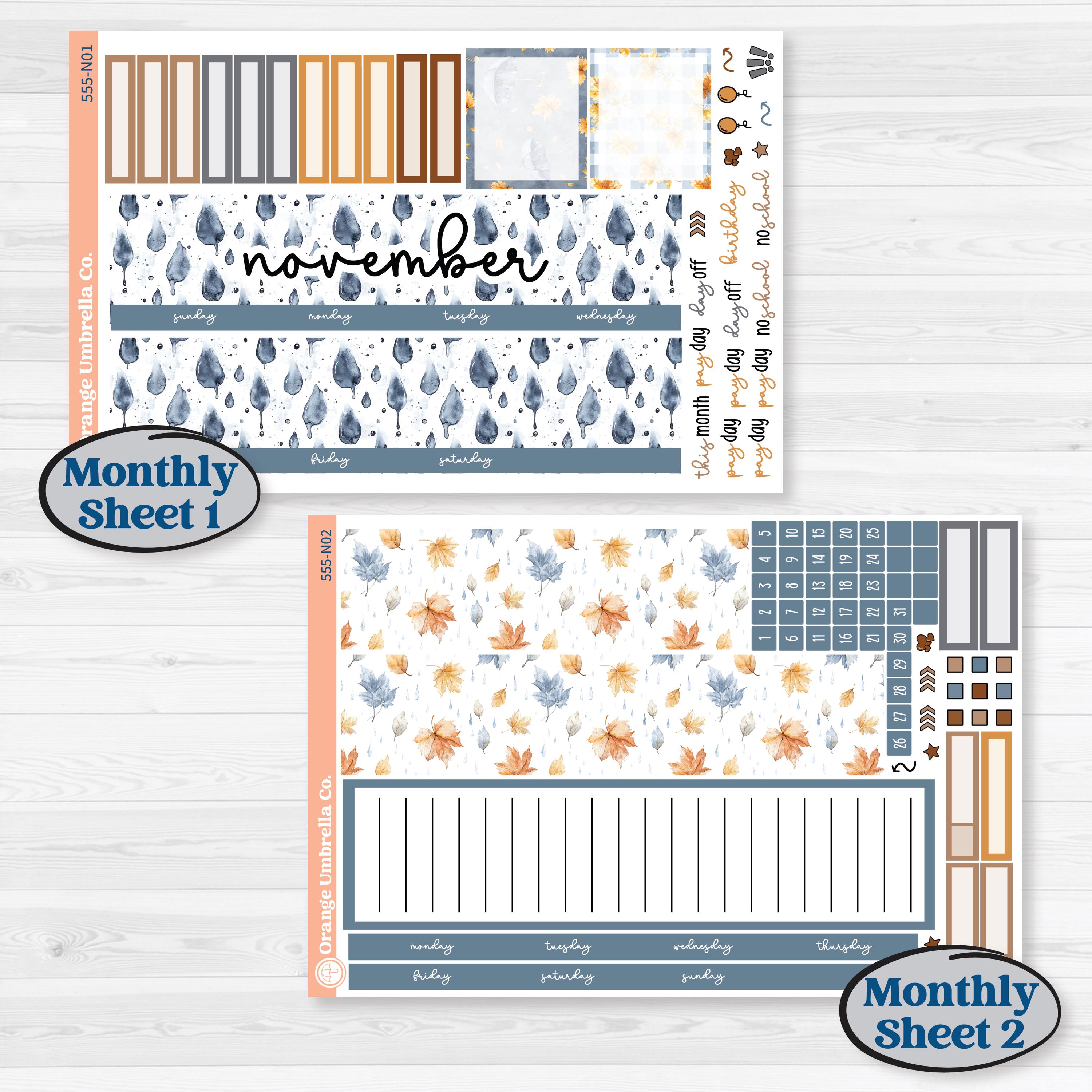 Reading Planner Kit | 7x9 Erin Condren Life Planner Monthly & Dashboard Sticker Kit | Reading Weather | KIT-555-N