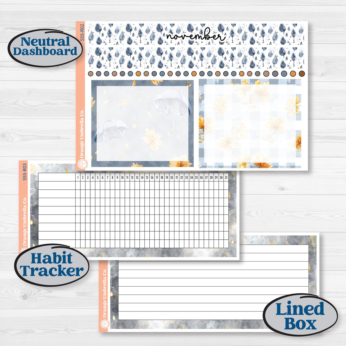 Reading Planner Kit | 8.5x11 Plum Monthly & Dashboard Planner Kit Stickers | Reading Weather | KIT-555-R