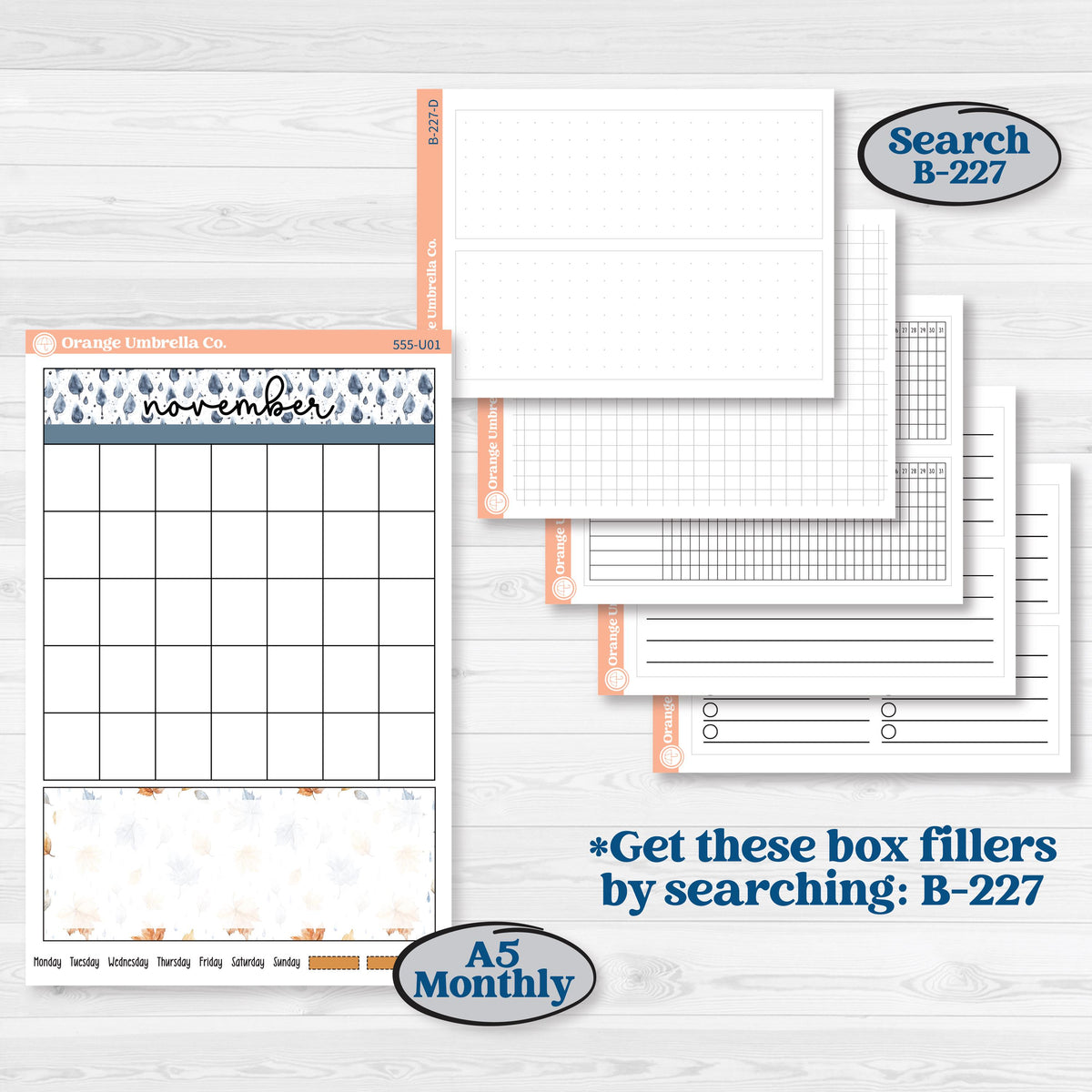 Reading Planner Kit | A5 or 7x9 Create Your Own Monthly Universal | Monthly & Reading Log Sticker Kit | Reading Weather | KIT-555-U