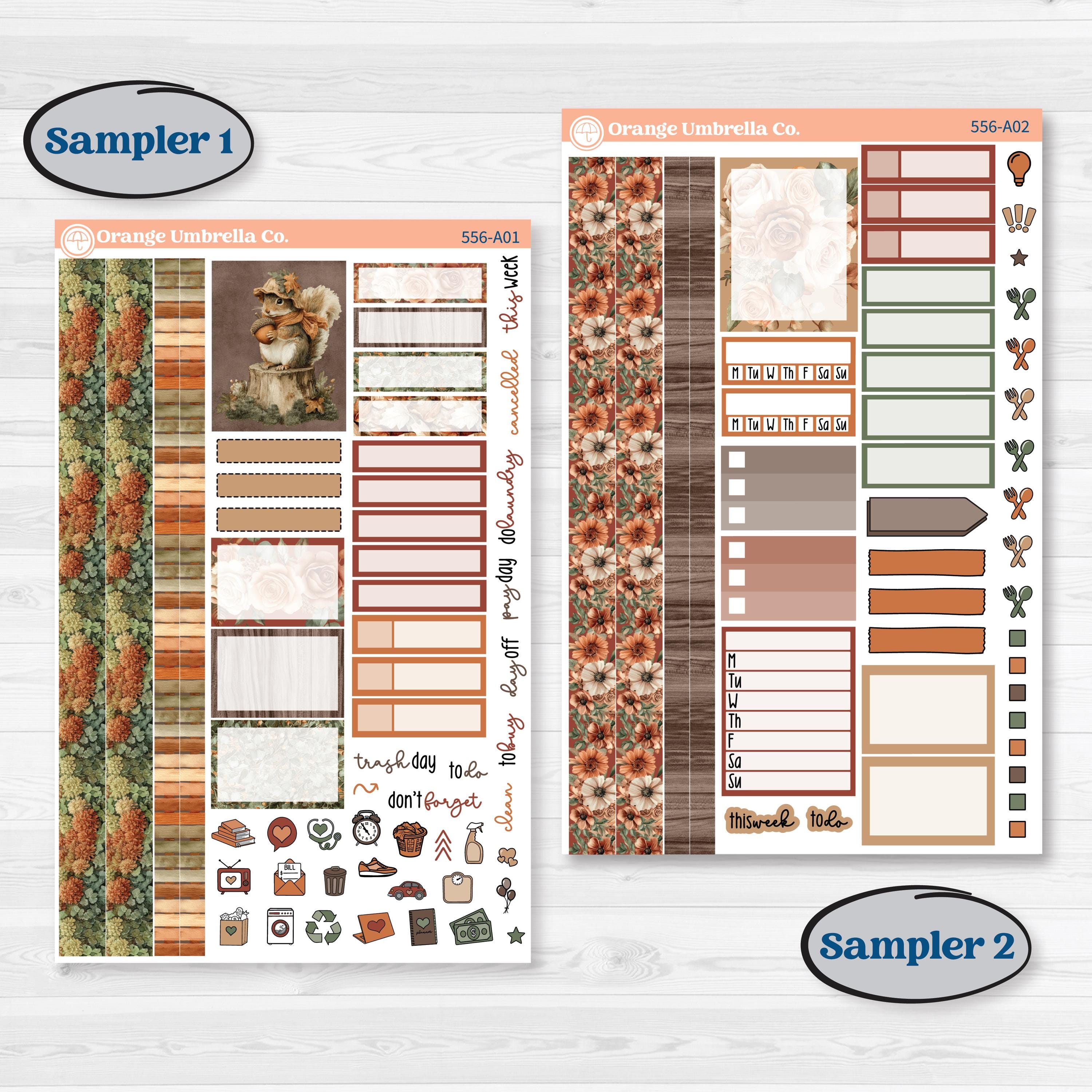 Woodland Animal Kit | Weekly Sticker Kit for Vertical Planners like Erin Condren | Woodland Zoo | KIT-556-A