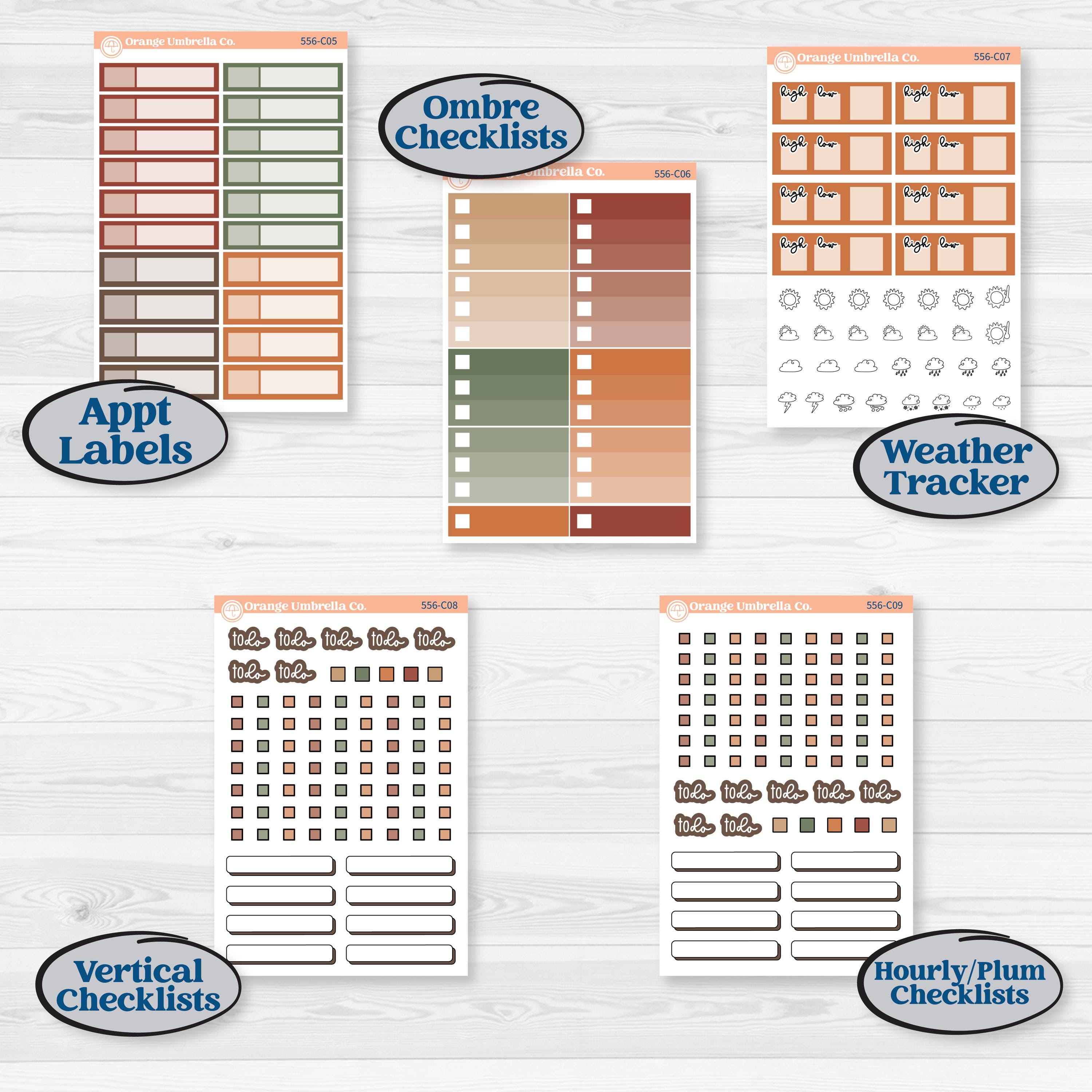 Woodland Animal Kit | Weekly Add-On Labels Planner Kit Stickers | Woodland Zoo | KIT-556-C