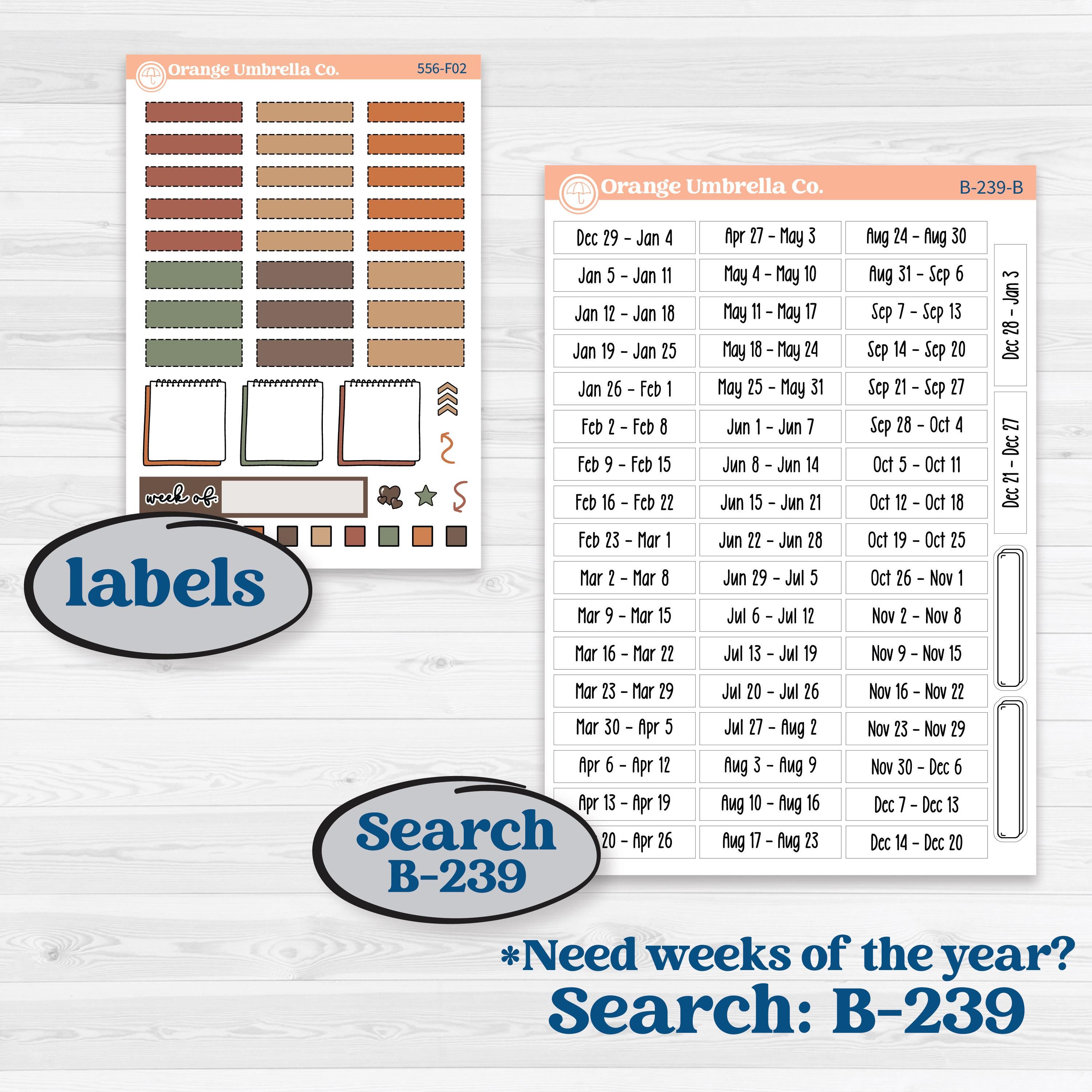 Woodland Animal Kit | Hobonichi Weeks Weekly Planner Kit Stickers | Woodland Zoo | KIT-556-F