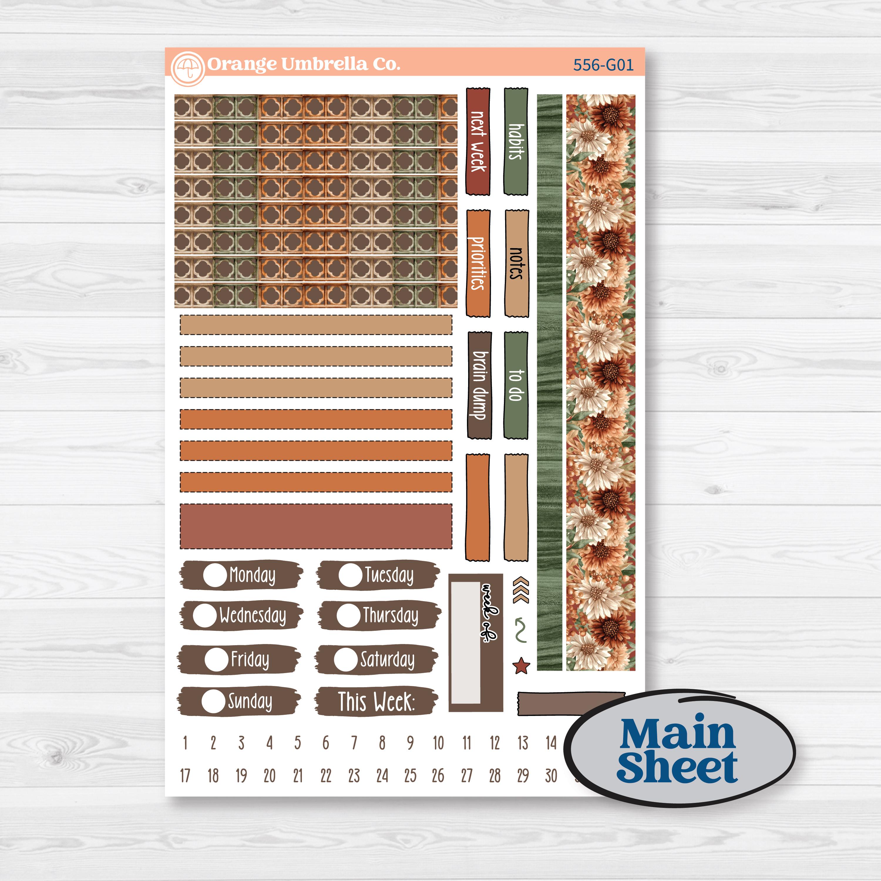 Woodland Animal Kit | Erin Condren 7x9 Weekly Dashboard Planner Kit Stickers | Woodland Zoo | KIT-556-G
