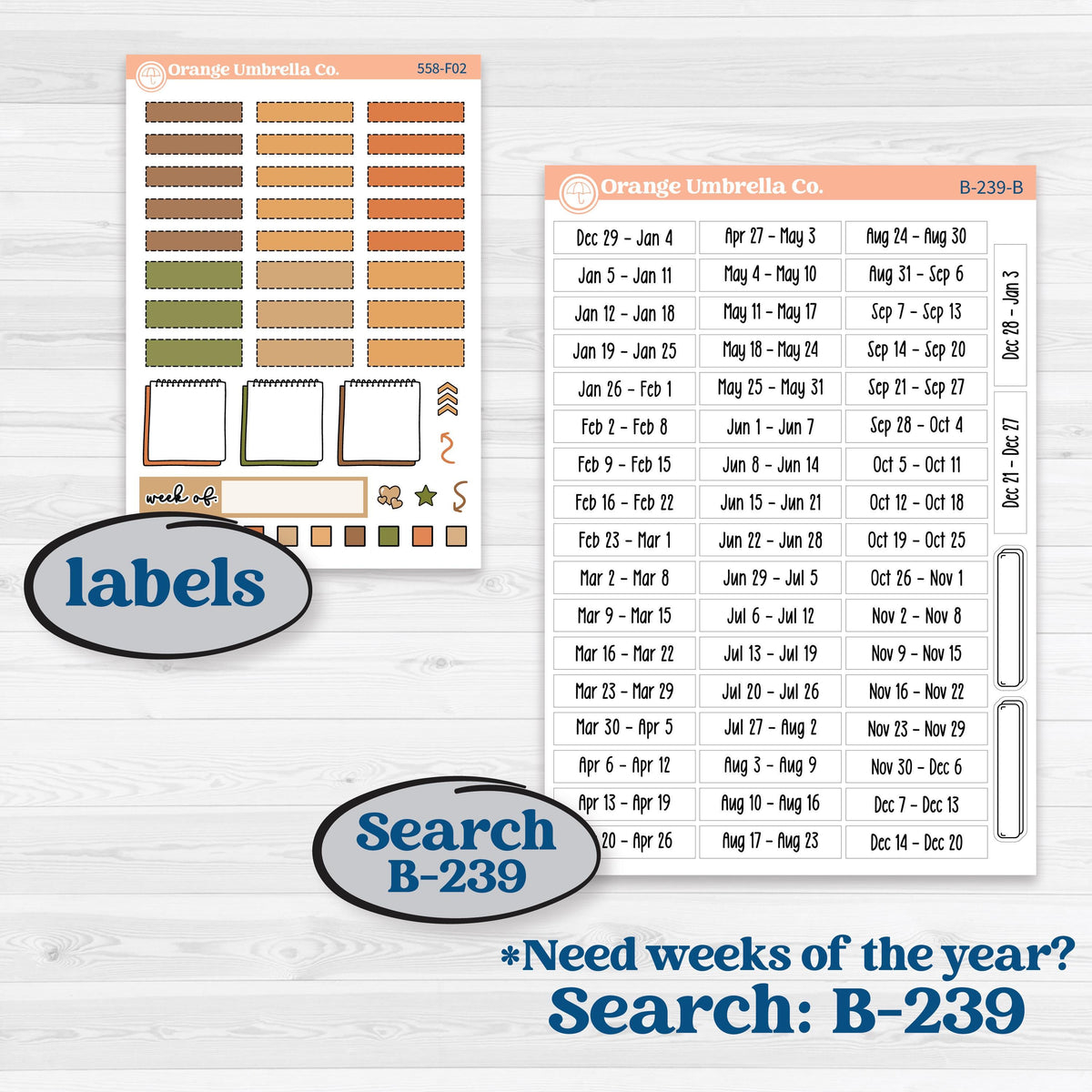 Autumn Sweater Weather Kit | Hobonichi Weeks Weekly Planner Kit Stickers | Soft Sweaters | KIT-558-F