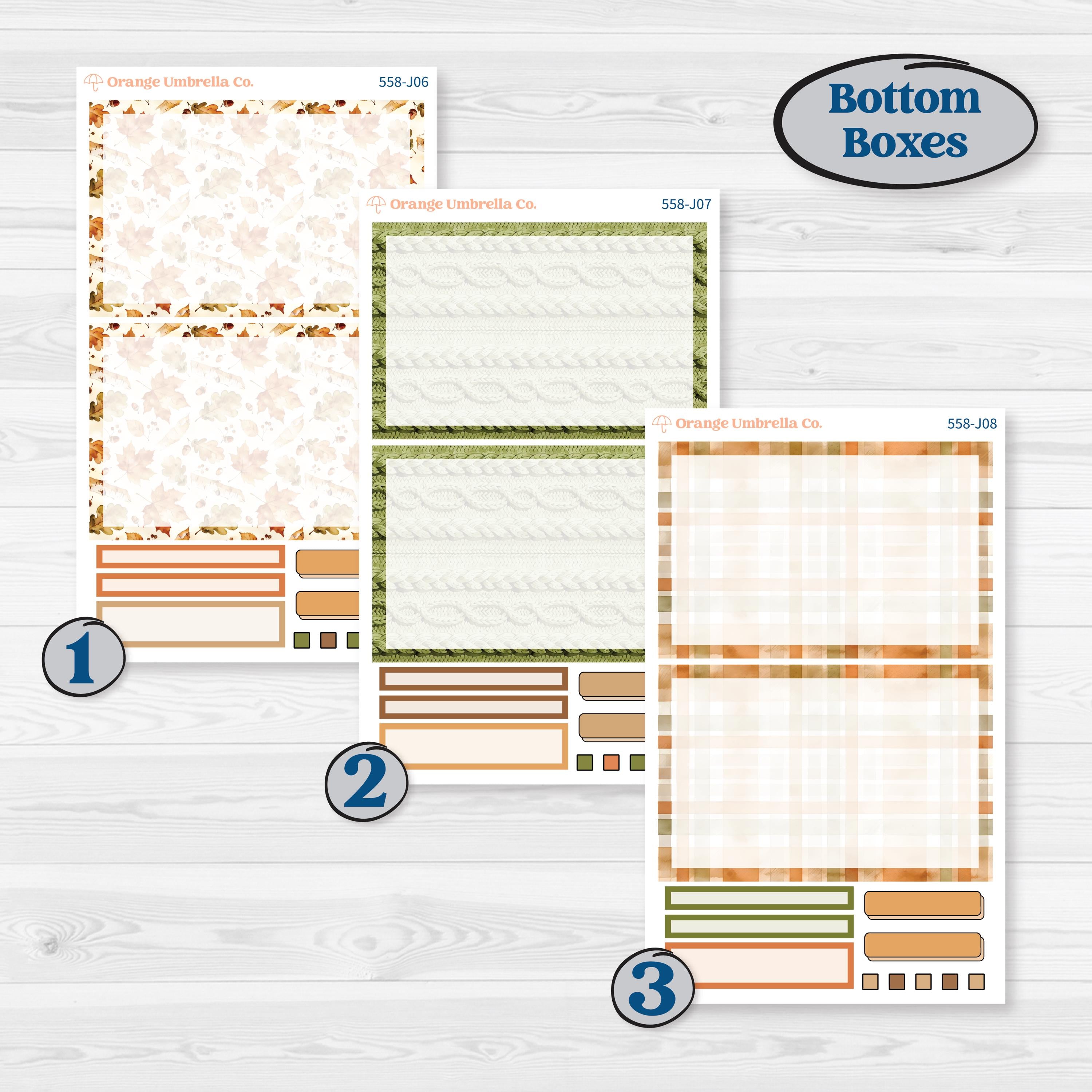 Autumn Sweater Weather Kit | A5 Daily Duo Planner Kit Stickers | Soft Sweaters | KIT-558-J
