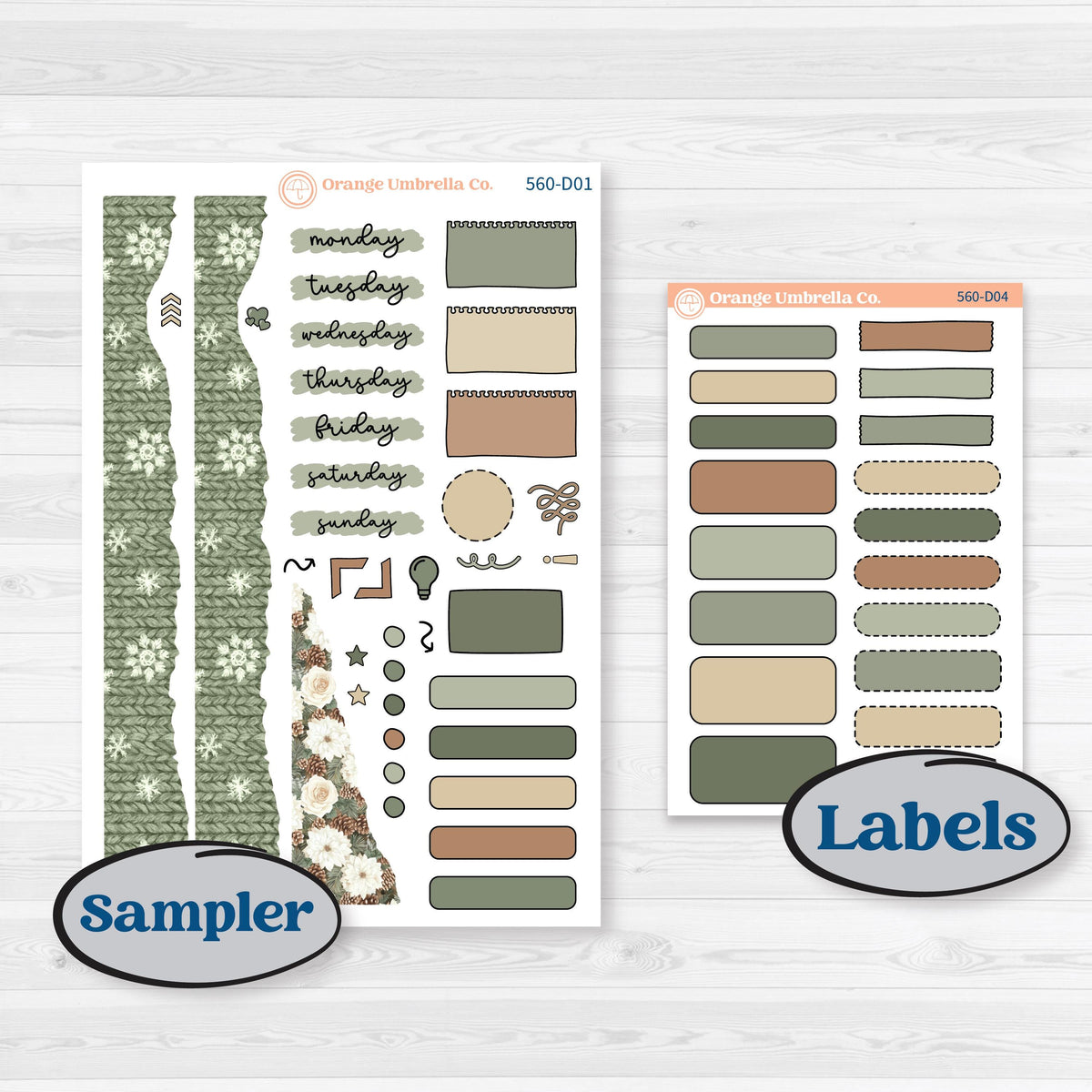 Cozy Winter Planner Kit | Journaling or Scrapbooking Kit | Creative Junk Journal Planner Stickers | Snowdrift | KIT-560-D