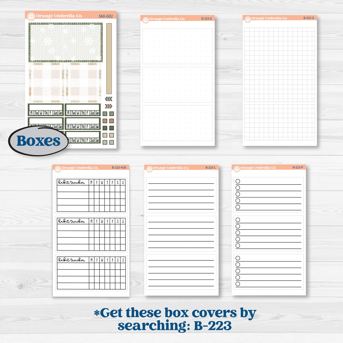 Cozy Winter Planner Kit | Erin Condren 7x9 Weekly Dashboard Planner Kit Stickers | Snowdrift | KIT-560-G