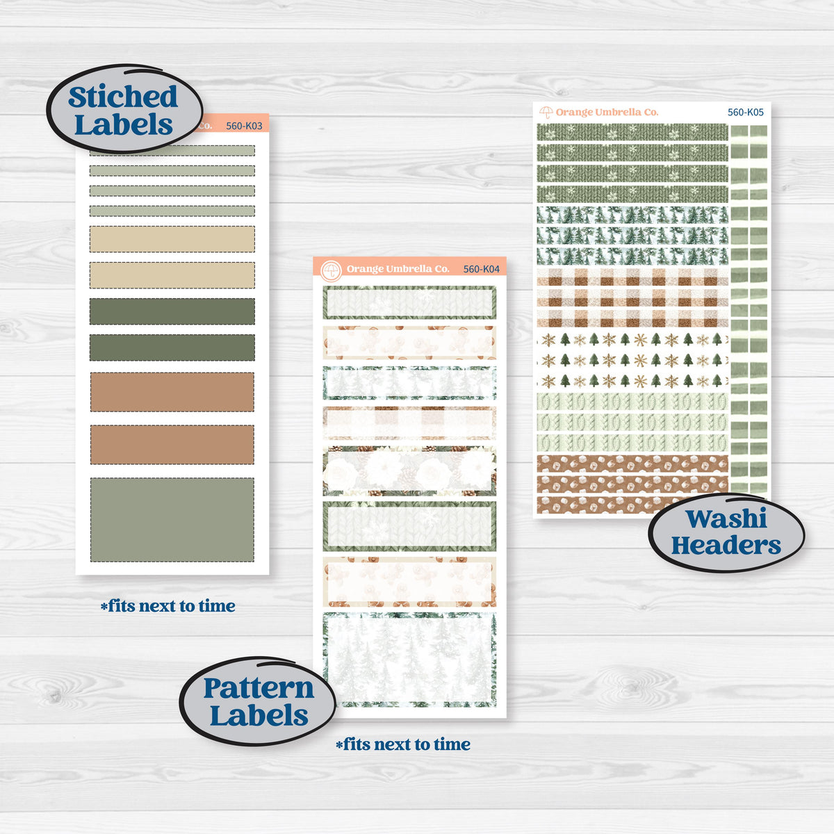 Cozy Winter Planner Kit | 7x9 Erin Condren Daily Duo Planner Kit Stickers | Snowdrift | KIT-560-K