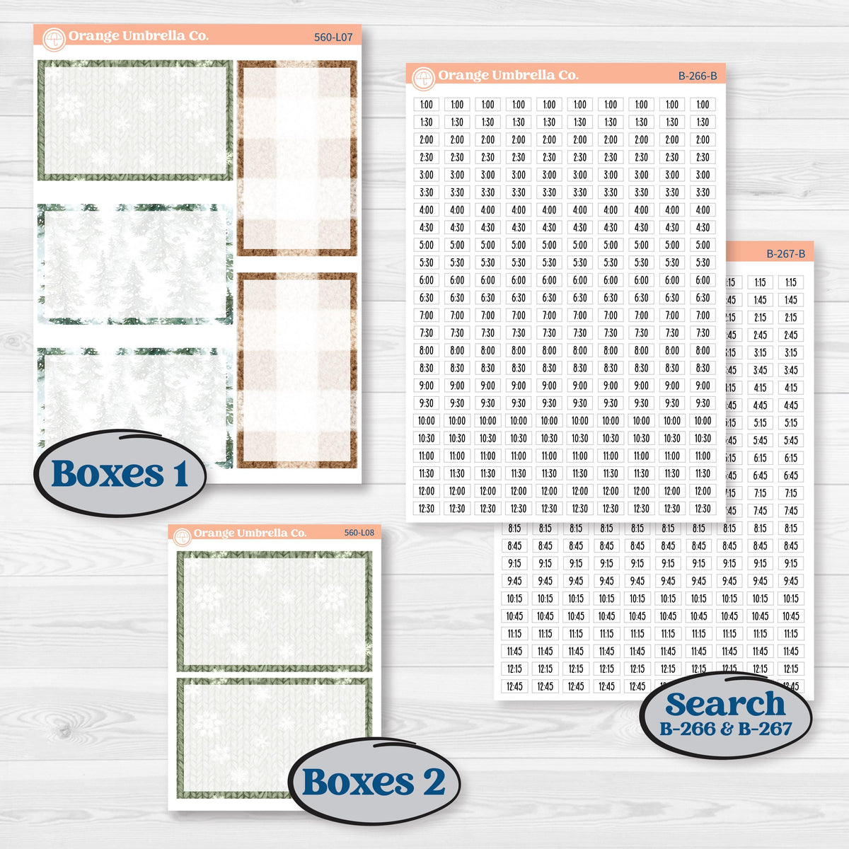 Cozy Winter Planner Kit | 7x9 Plum Daily Planner Kit Stickers | Snowdrift | KIT-560-L
