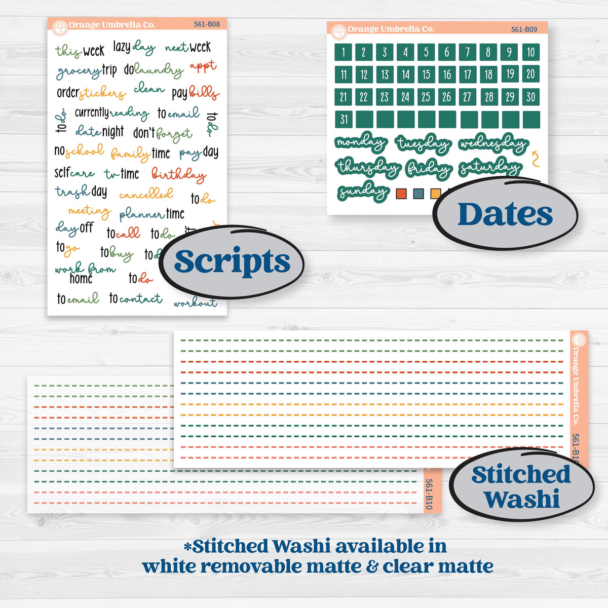 Colorful Christmas | Weekly Add-On Planner Kit Stickers | Holiday Magic | KIT-561-B