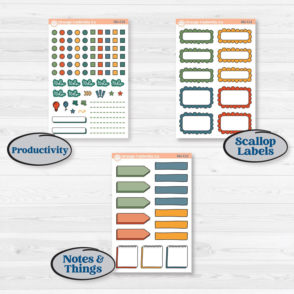 Colorful Christmas | Weekly Add-On Labels Planner Kit Stickers | Holiday Magic | KIT-561-C