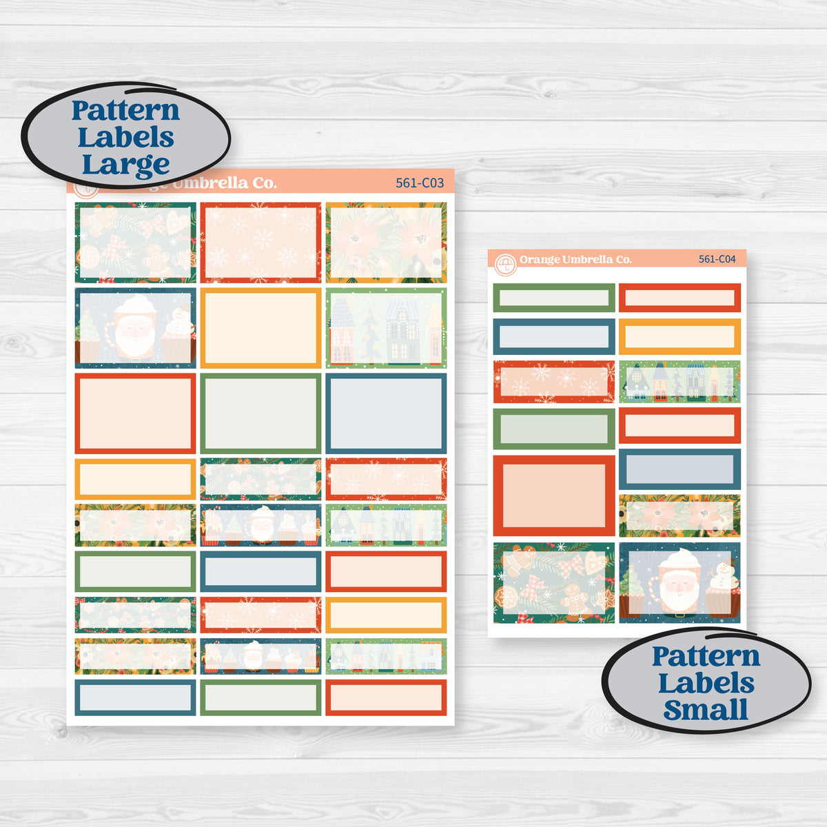 Colorful Christmas | Weekly Add-On Labels Planner Kit Stickers | Holiday Magic | KIT-561-C