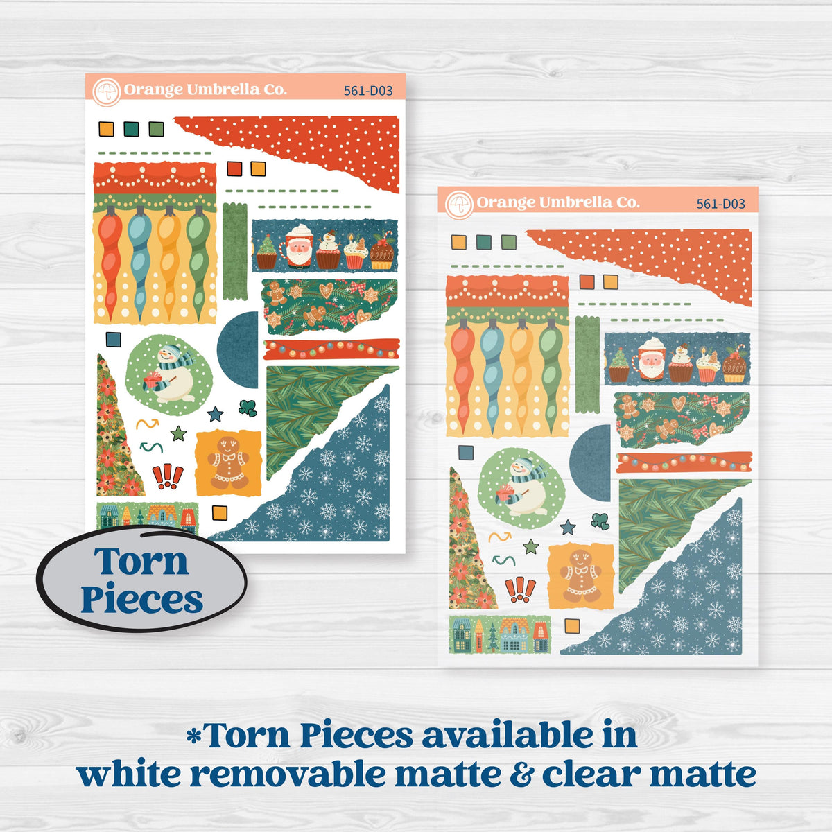 Colorful Christmas Planner Kit | Journaling or Scrapbooking Kit | Creative Junk Journal Planner Stickers | Holiday Magic | KIT-561-D