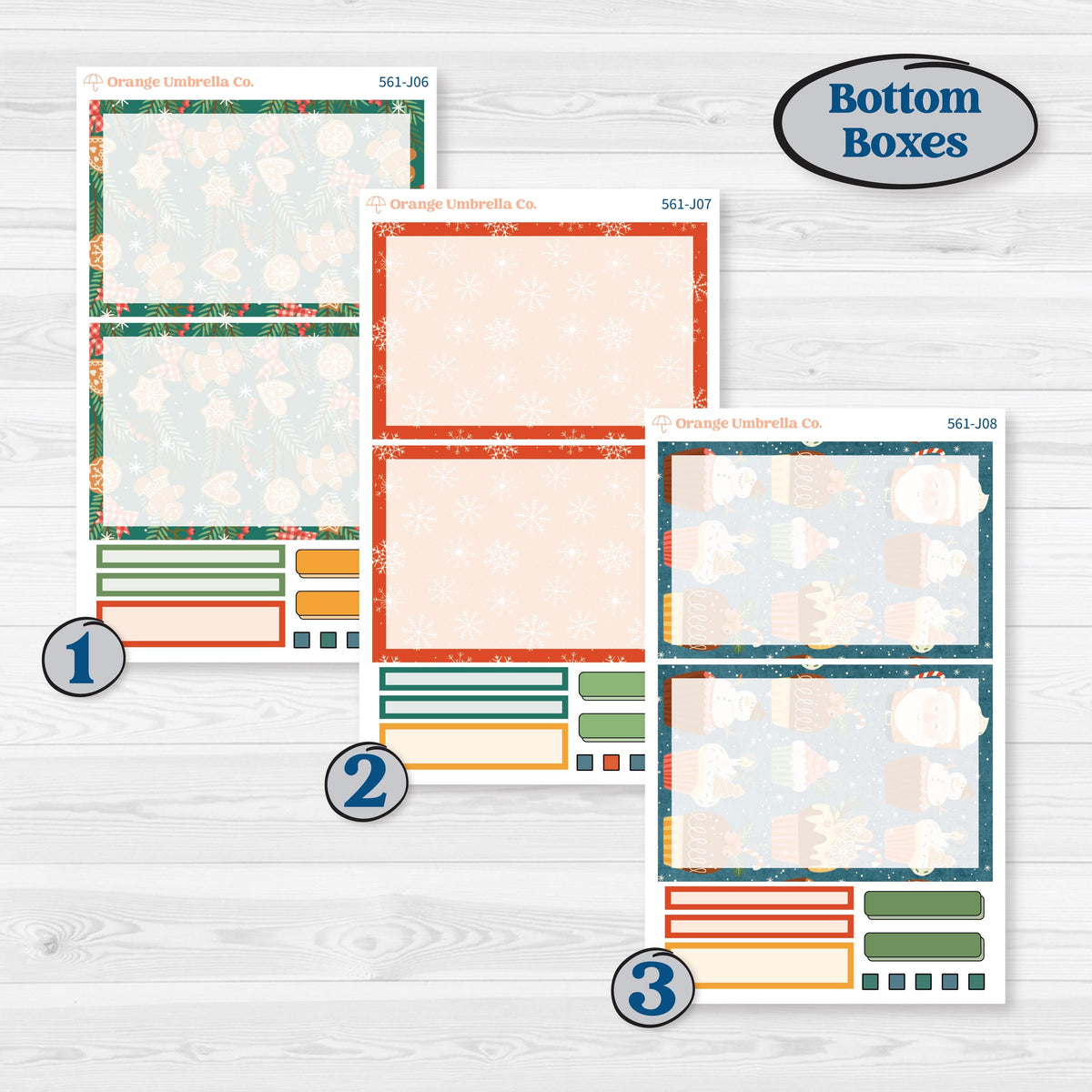 Colorful Christmas Planner Kit | A5 Daily Duo Planner Kit Stickers | Holiday Magic | KIT-561-J