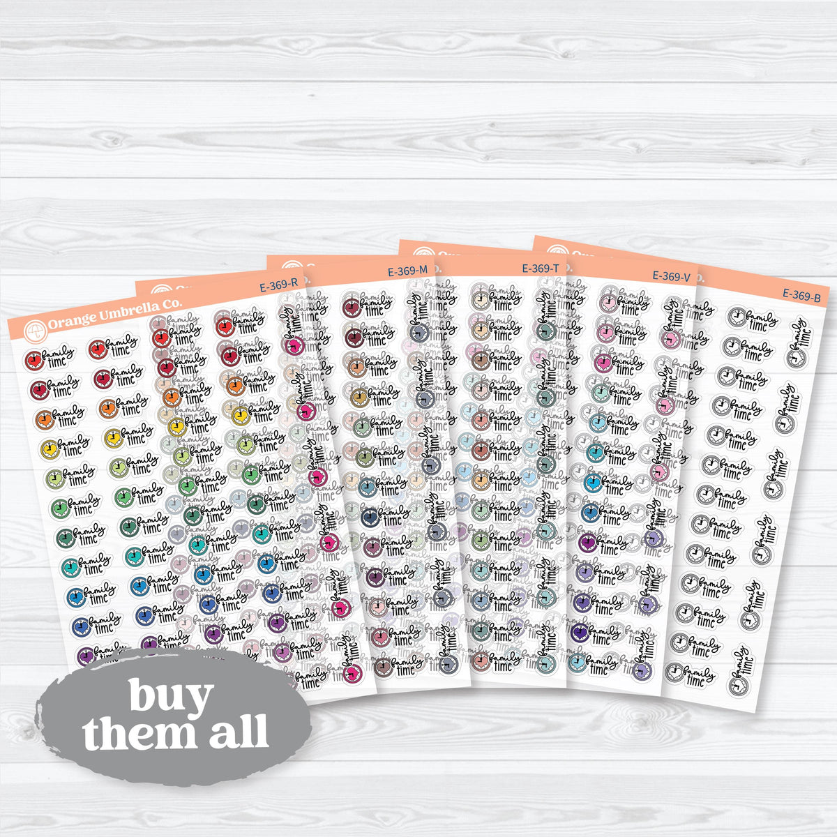 Family Night Scripts | Clear Matte Event Planner Stickers | E-369-CM