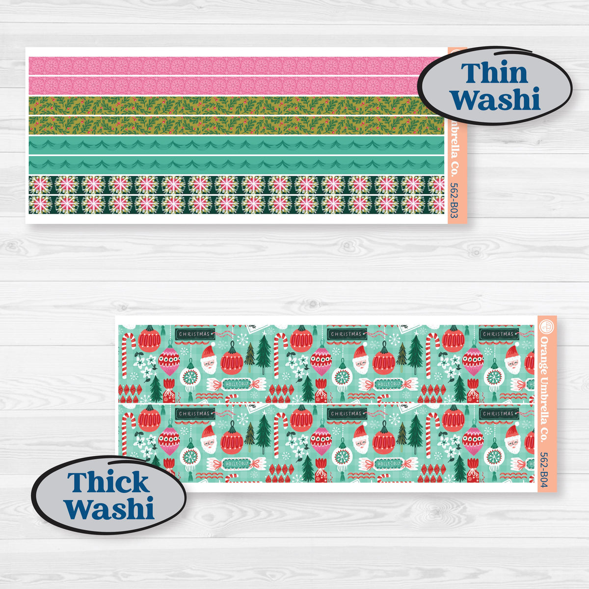Retro Christmas Planner Kit | Weekly Add-On Planner Kit Stickers | All Is Bright | KIT-562-B