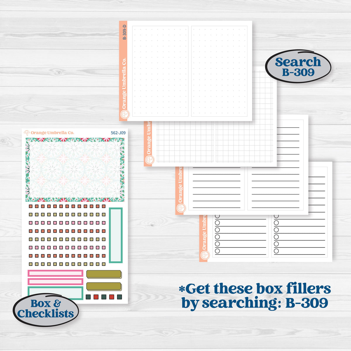 Retro Christmas Planner Kit | A5 Daily Duo Planner Kit Stickers | All Is Bright | KIT-562-J