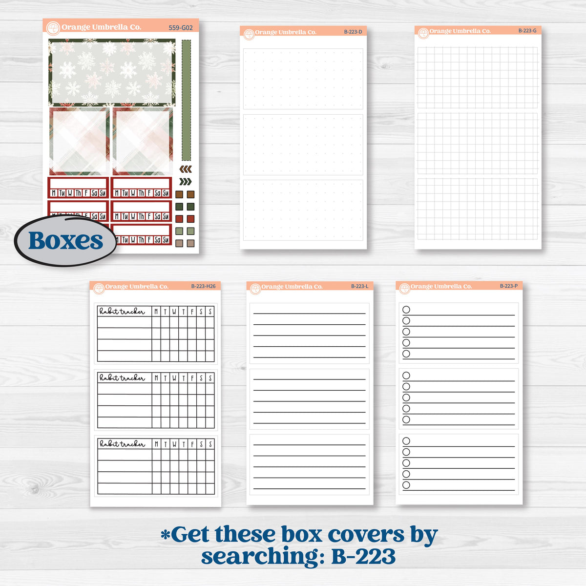 Vintage Christmas Planner Kit | Erin Condren 7x9 Weekly Dashboard Planner Kit Stickers | Christmas Village | KIT-559-G