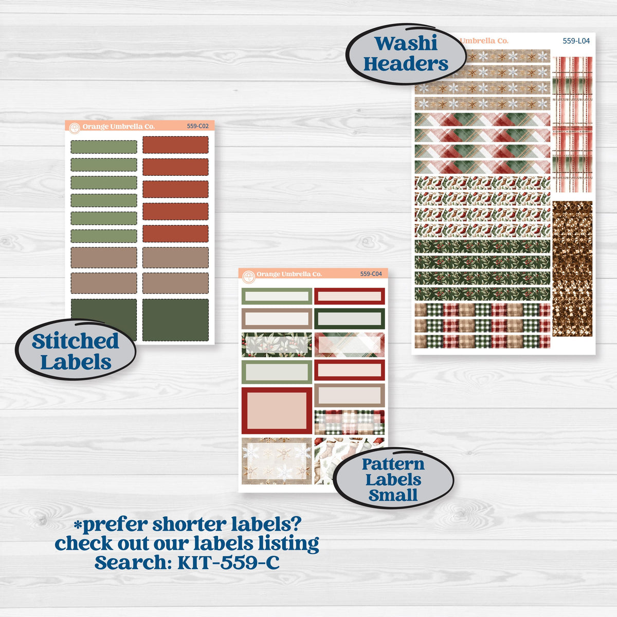 Vintage Christmas Planner Kit | 7x9 Plum Daily Planner Kit Stickers | Christmas Village | KIT-559-L