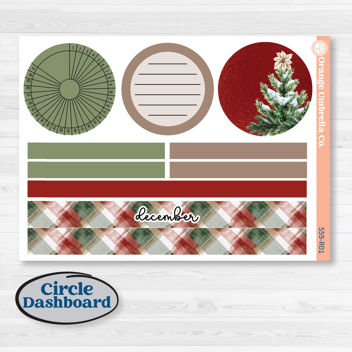 Vintage Christmas Planner Kit | 8.5x11 Plum Monthly & Dashboard Planner Kit Stickers | Christmas Village | KIT-559-R