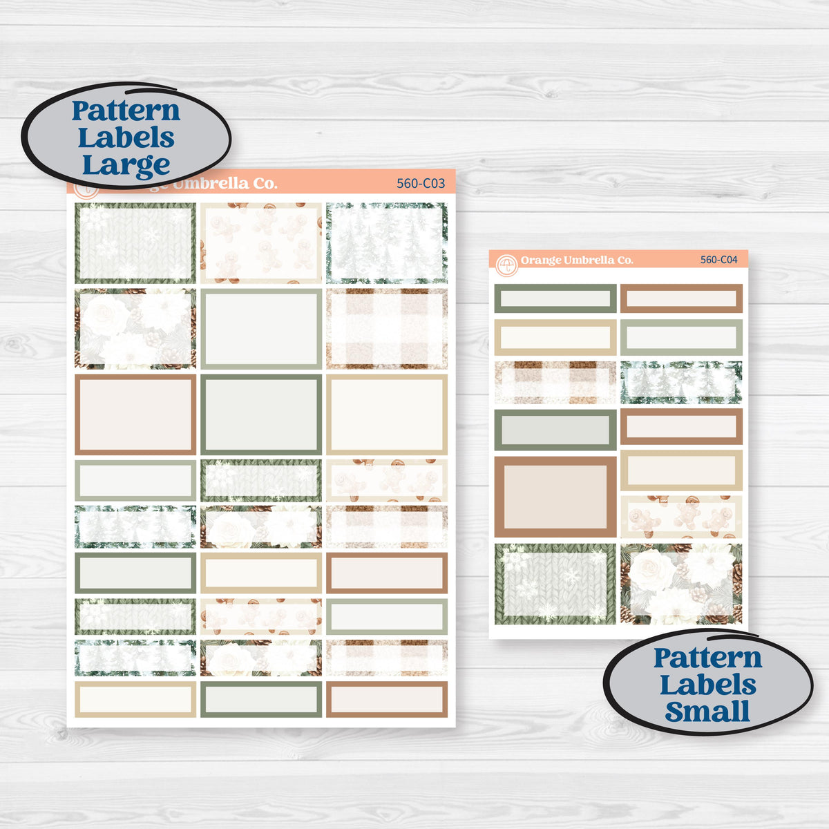 Cozy Winter Planner Kit | Weekly Add-On Labels Planner Kit Stickers | Snowdrift | KIT-560-C