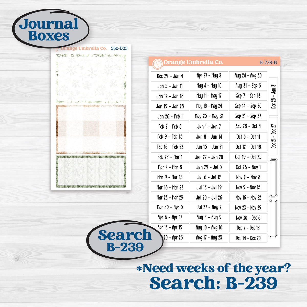 Cozy Winter Planner Kit | Journaling or Scrapbooking Kit | Creative Junk Journal Planner Stickers | Snowdrift | KIT-560-D