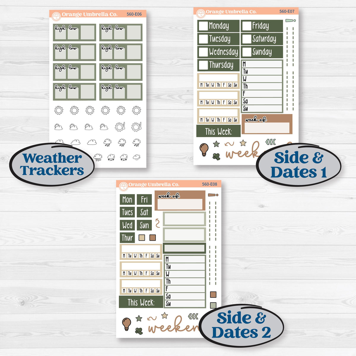 Cozy Winter Planner Kit | Hobonichi Cousin Weekly & Daily Planner Kit Stickers | Snowdrift | KIT-560-E