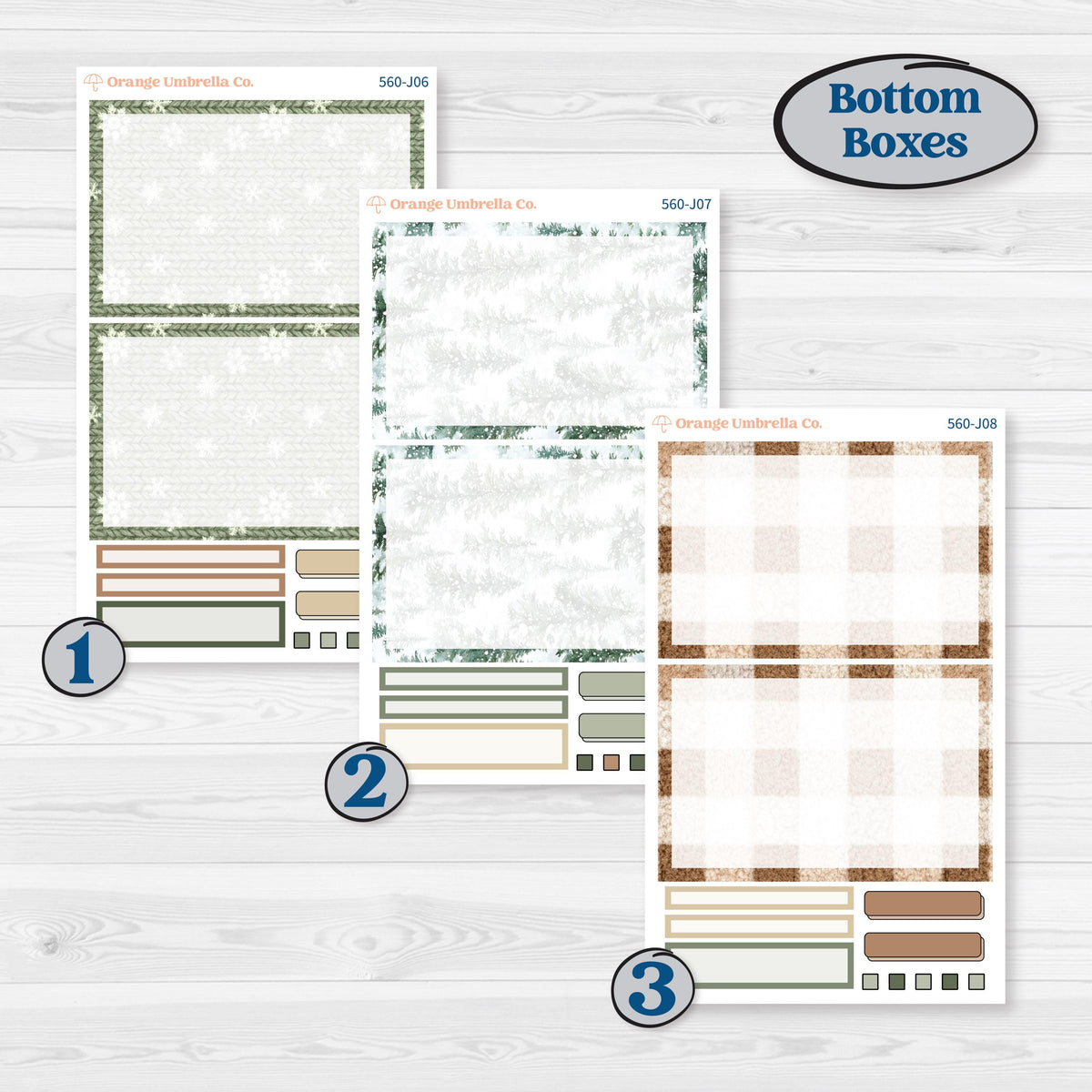 Cozy Winter Planner Kit | A5 Daily Duo Planner Kit Stickers | Snowdrift | KIT-560-J