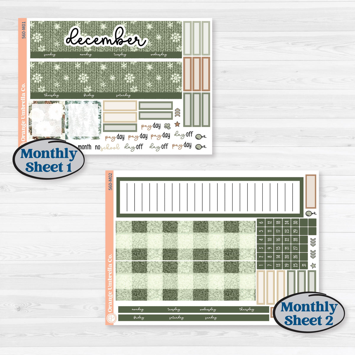 Cozy Winter Planner Kit | A5 Erin Condren Monthly & Productivity Dashboard Sticker Kit | Snowdrift | KIT-560-M