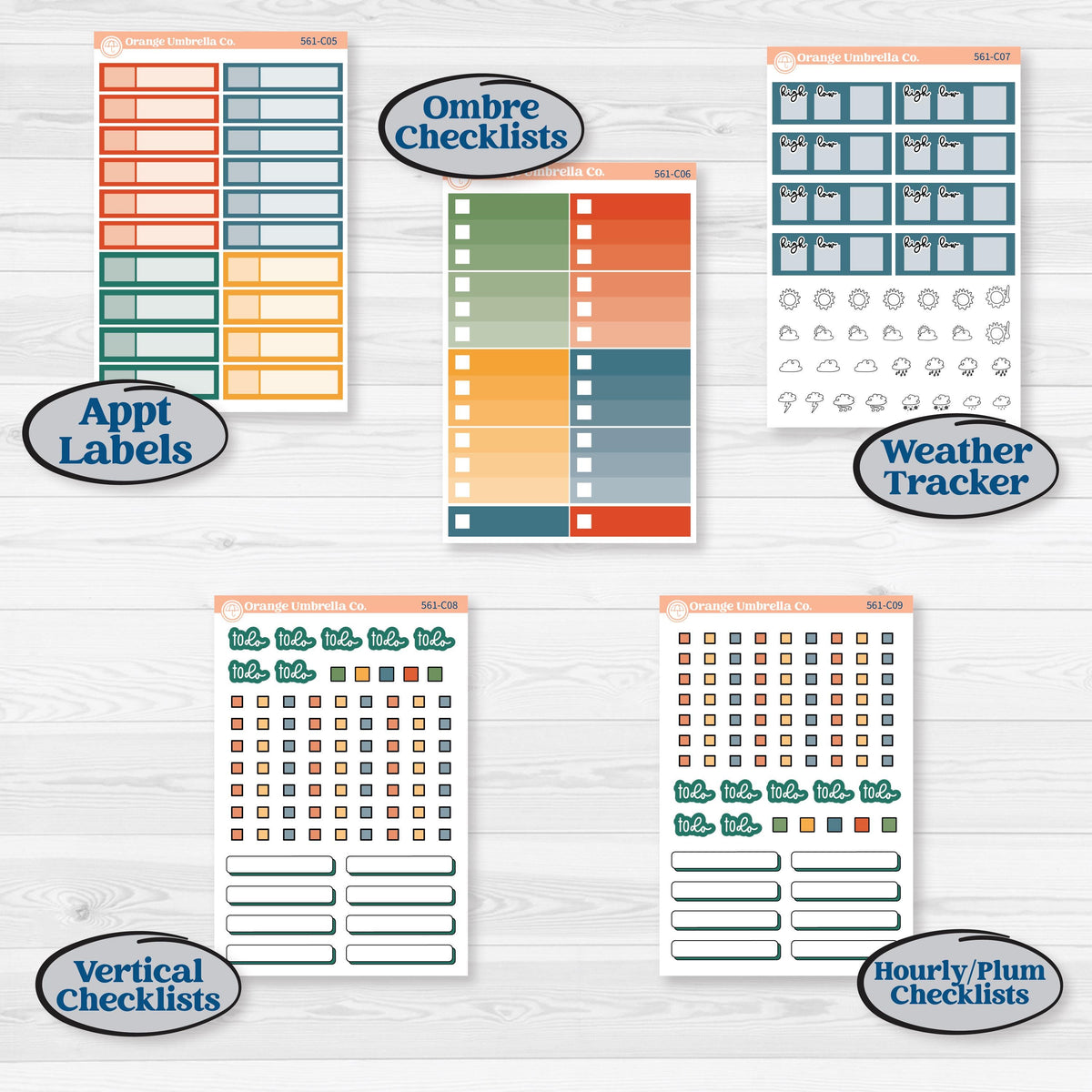 Colorful Christmas | Weekly Add-On Labels Planner Kit Stickers | Holiday Magic | KIT-561-C