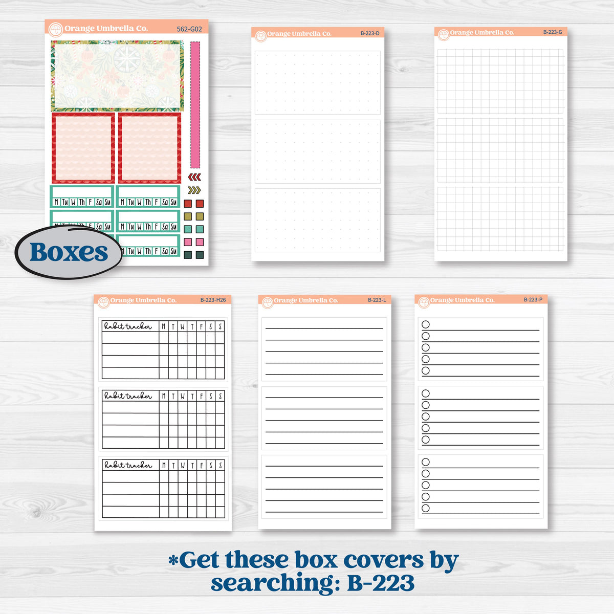 Retro Christmas Planner Kit | Erin Condren 7x9 Weekly Dashboard Stickers | All Is Bright | KIT-562-G
