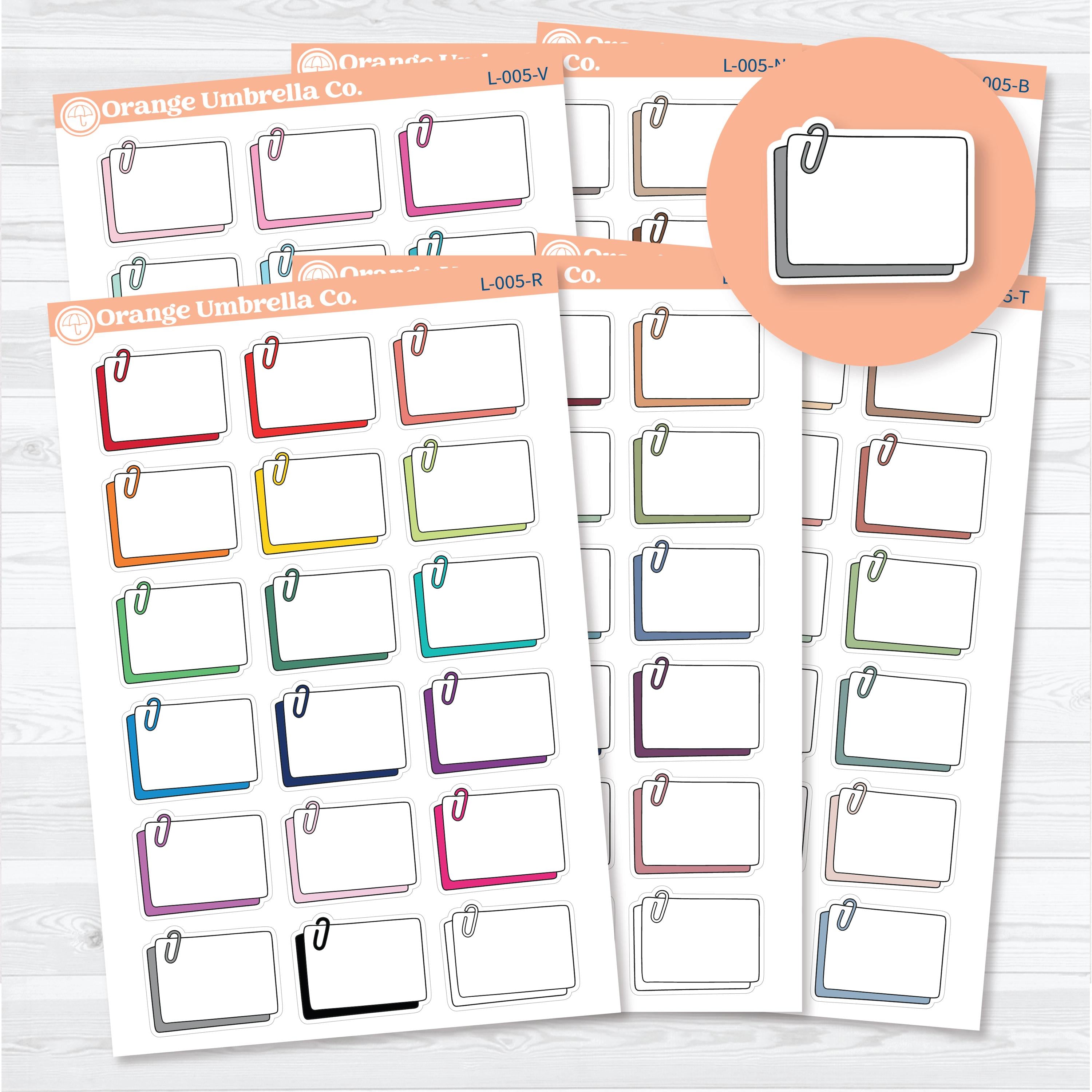 paper clip planner box label stickers for functional planning tasks appointments and notes