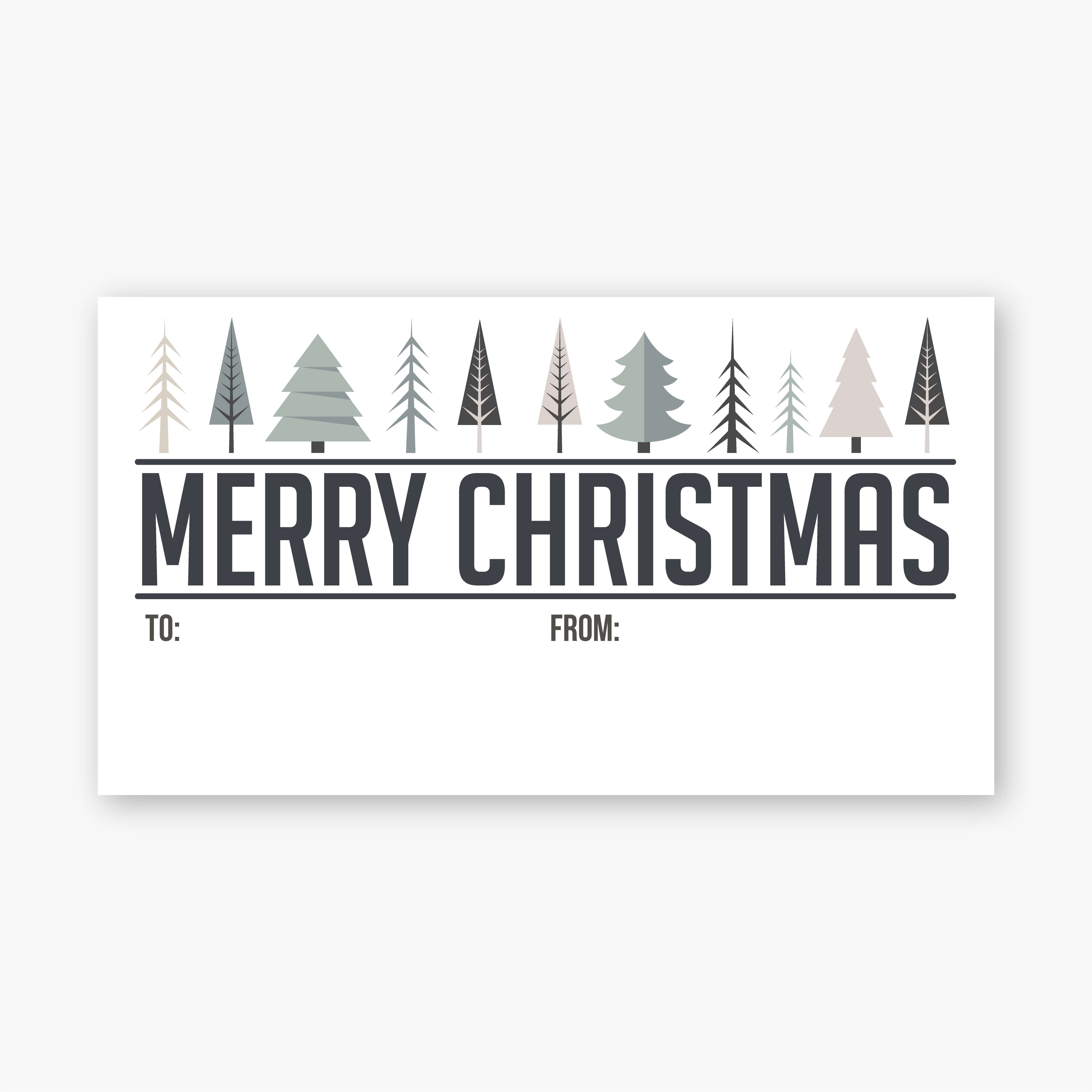 60ct. to and from Christmas Gift Wrapping Labels, Stickers for Christmas Gifts (#597-GB)