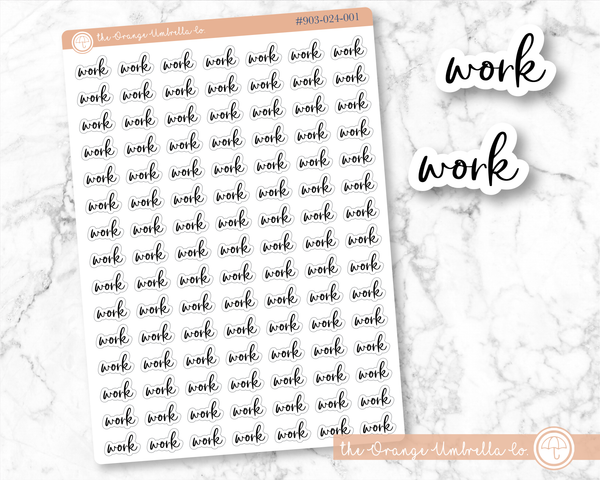 Work Script Planner Stickers | F2 | S-659-B
