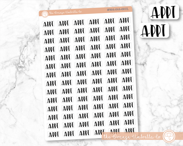 CLEARANCE | Appointment Script Planner Stickers | F1 | S-361-B / 904-044-001-WH