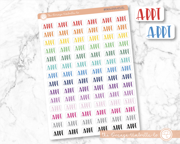 CLEARANCE | Appointment Script Planner Stickers | F1 | S-361-R / 904-044-051-WH