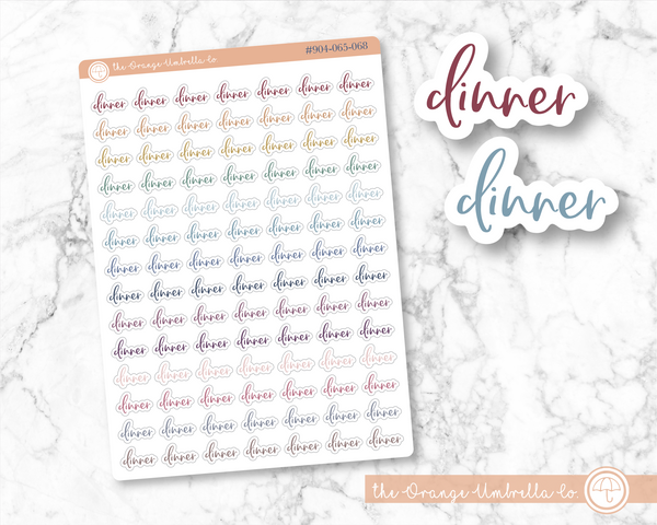 CLEARANCE | Dinner Script Planner Stickers | F2 | S-123-M / 904-065