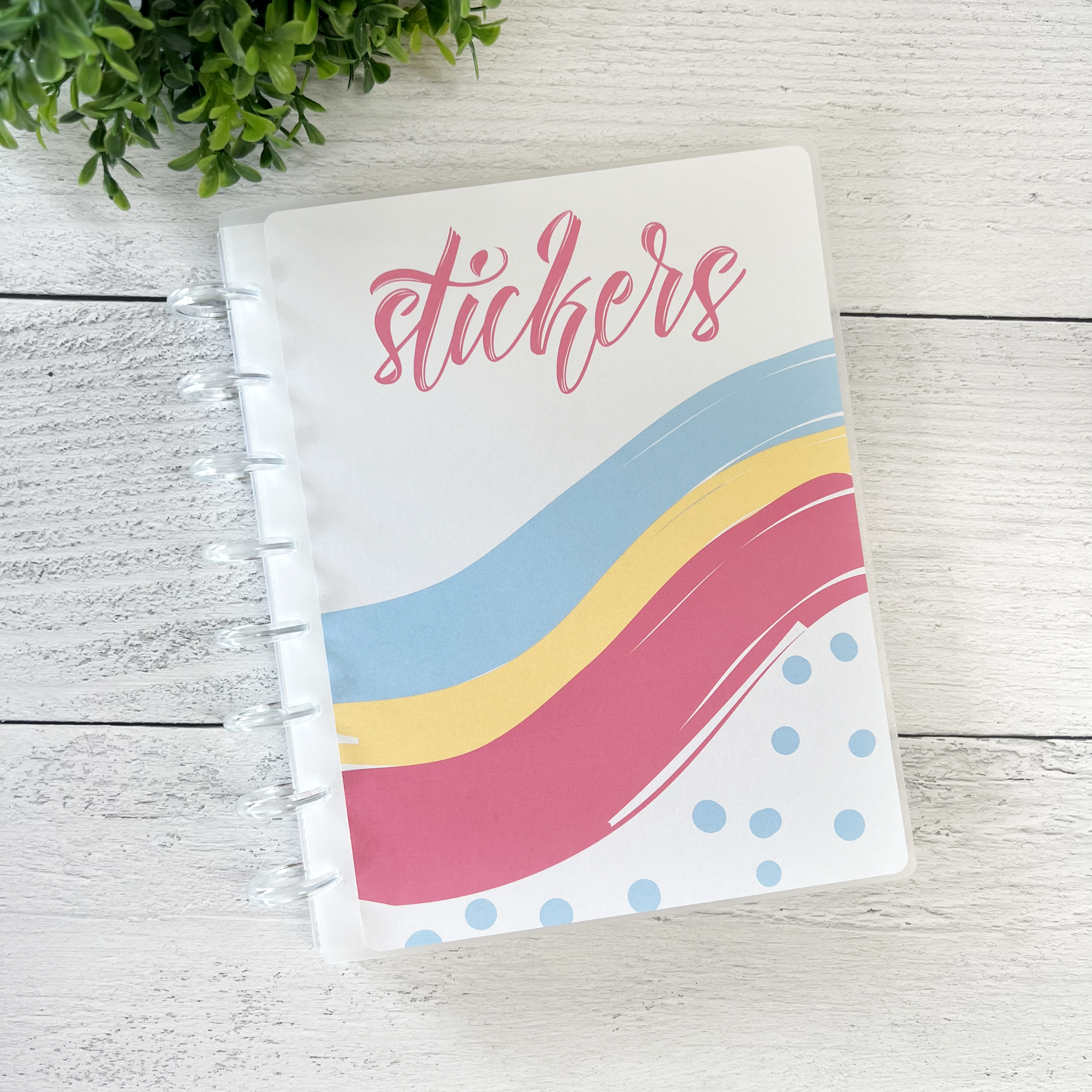 50% OFF CLEARANCE | 2-Pocket Interchangeable Disc Storage Album For 3x5-4x6 Planner Stickers - Color Waves | 2P-Album13