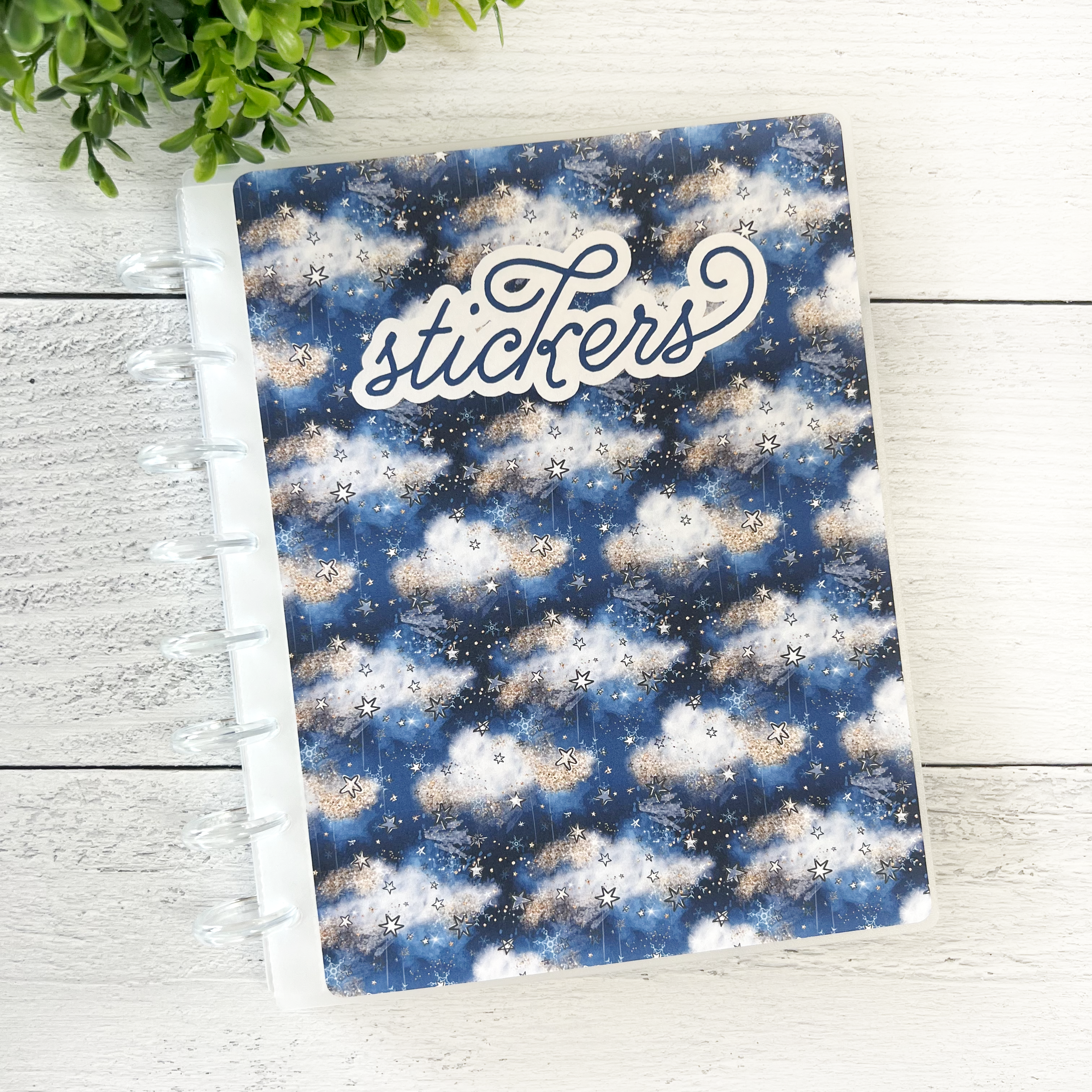 50% OFF CLEARANCE | 2-Pocket Interchangeable Disc Storage Album For 3x5-4x6 Planner Stickers - Night Clouds | 2P-Album16