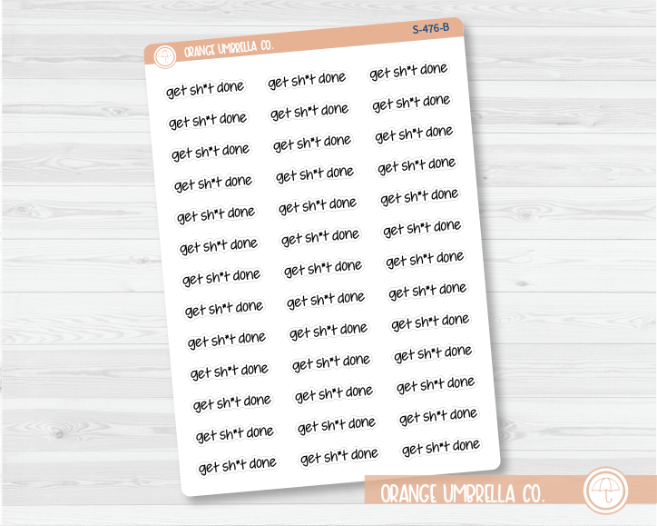 CLEARANCE | Get Sh*t Done Julie's Plans Script Planner Stickers | JF | S-476