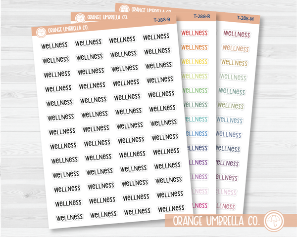 CLEARANCE | Wellness Script Planner Stickers | F3 | T-288