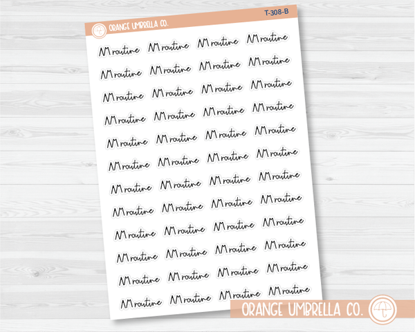 CLEARANCE | AM Routine Script Planner Stickers | FC12 | T-308-B