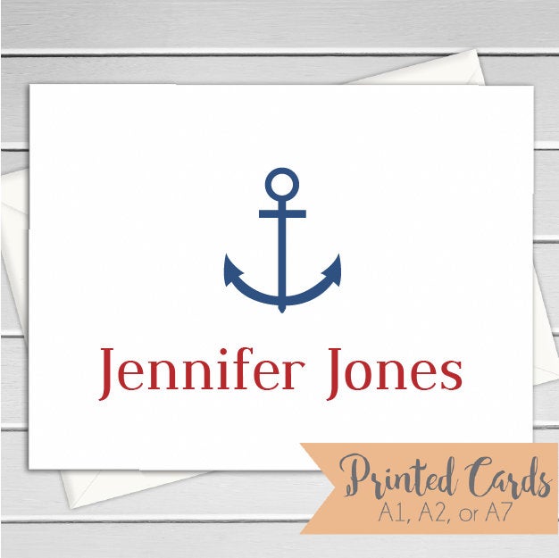 Personalized Folded Note Cards with Envelopes